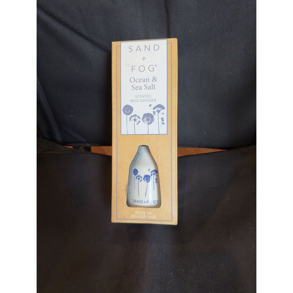 Sand Fog Ocean Sea Salt Scented Reed Diffuser Ceramic Bud Vase New